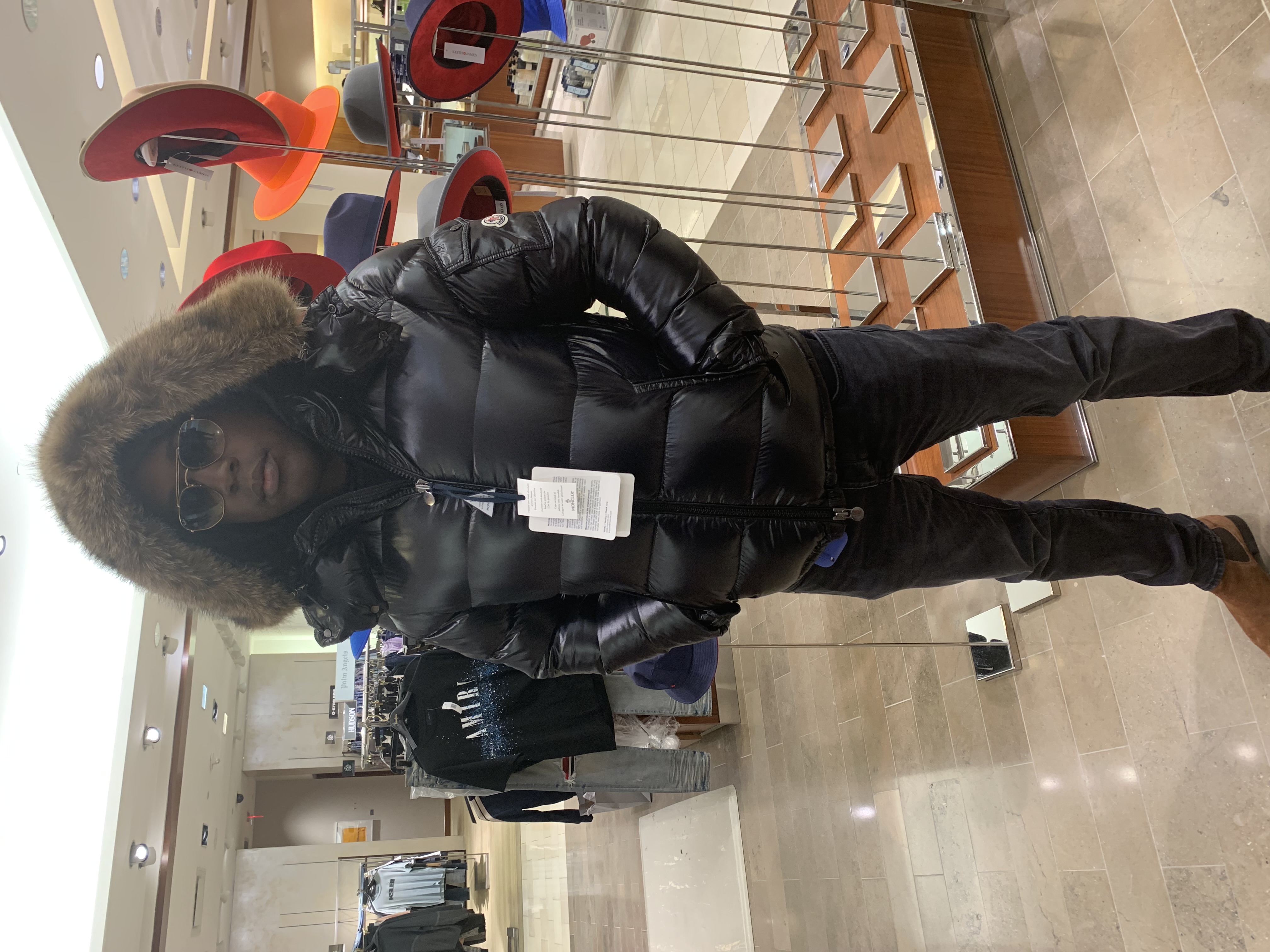 Me wearing a Moncler jacket